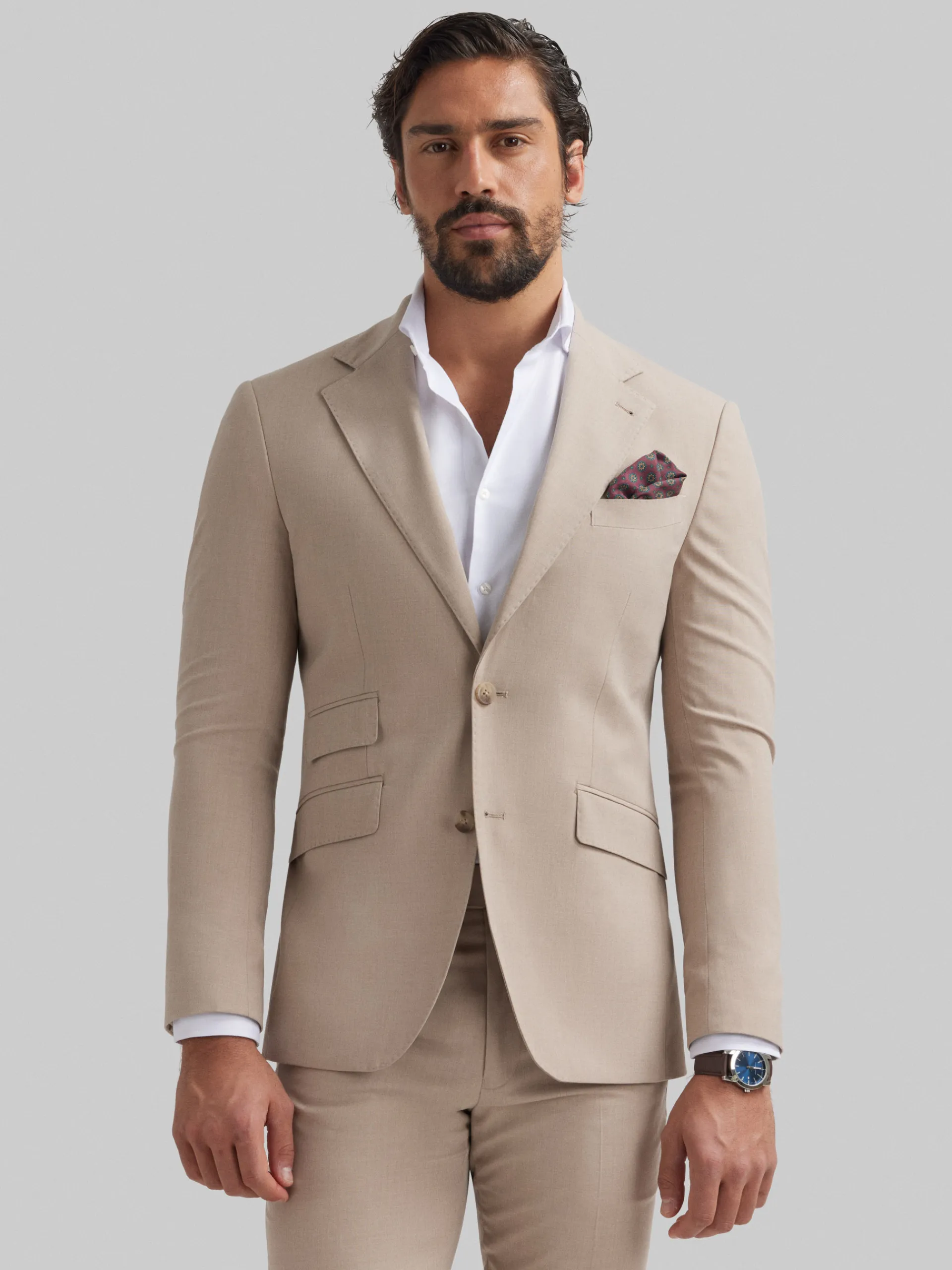 Trajes|Trajes-Alvaro Moreno AMERICANA NAPOLI Beige