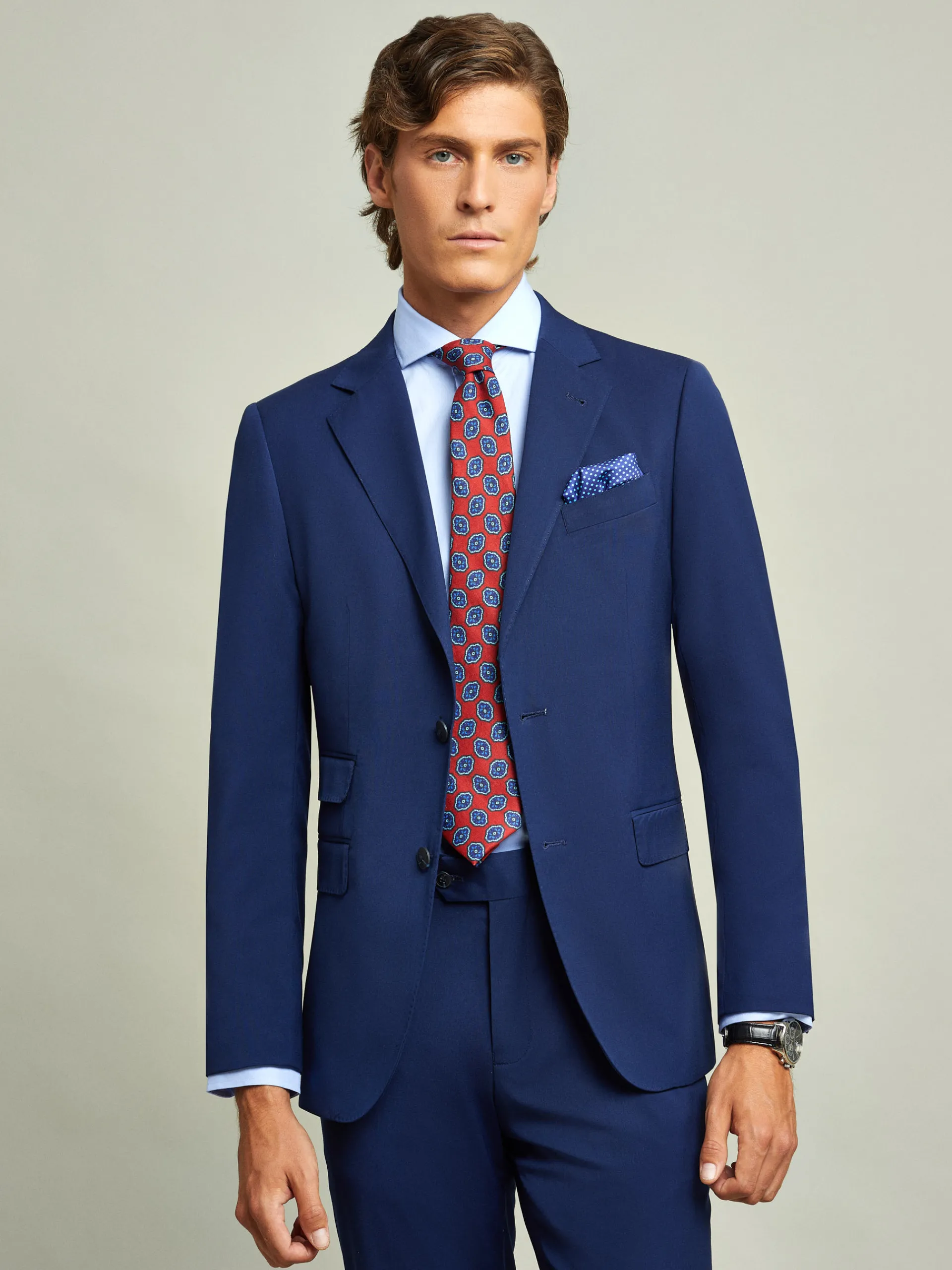 Trajes|Trajes-Alvaro Moreno AMERICANA PLAIN SLIM Azul