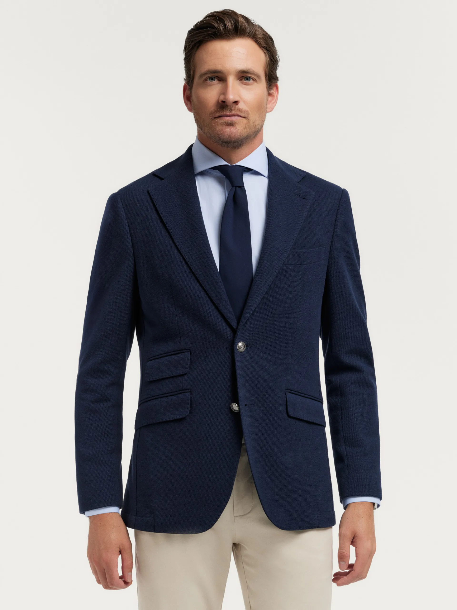 Americanas-Alvaro Moreno AMERICANA PUNTO ESTRUCTURA Azul Marino