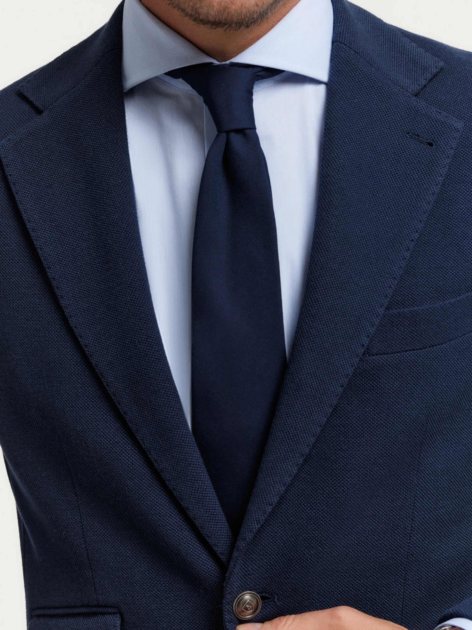 Americanas-Alvaro Moreno AMERICANA PUNTO ESTRUCTURA Azul Marino