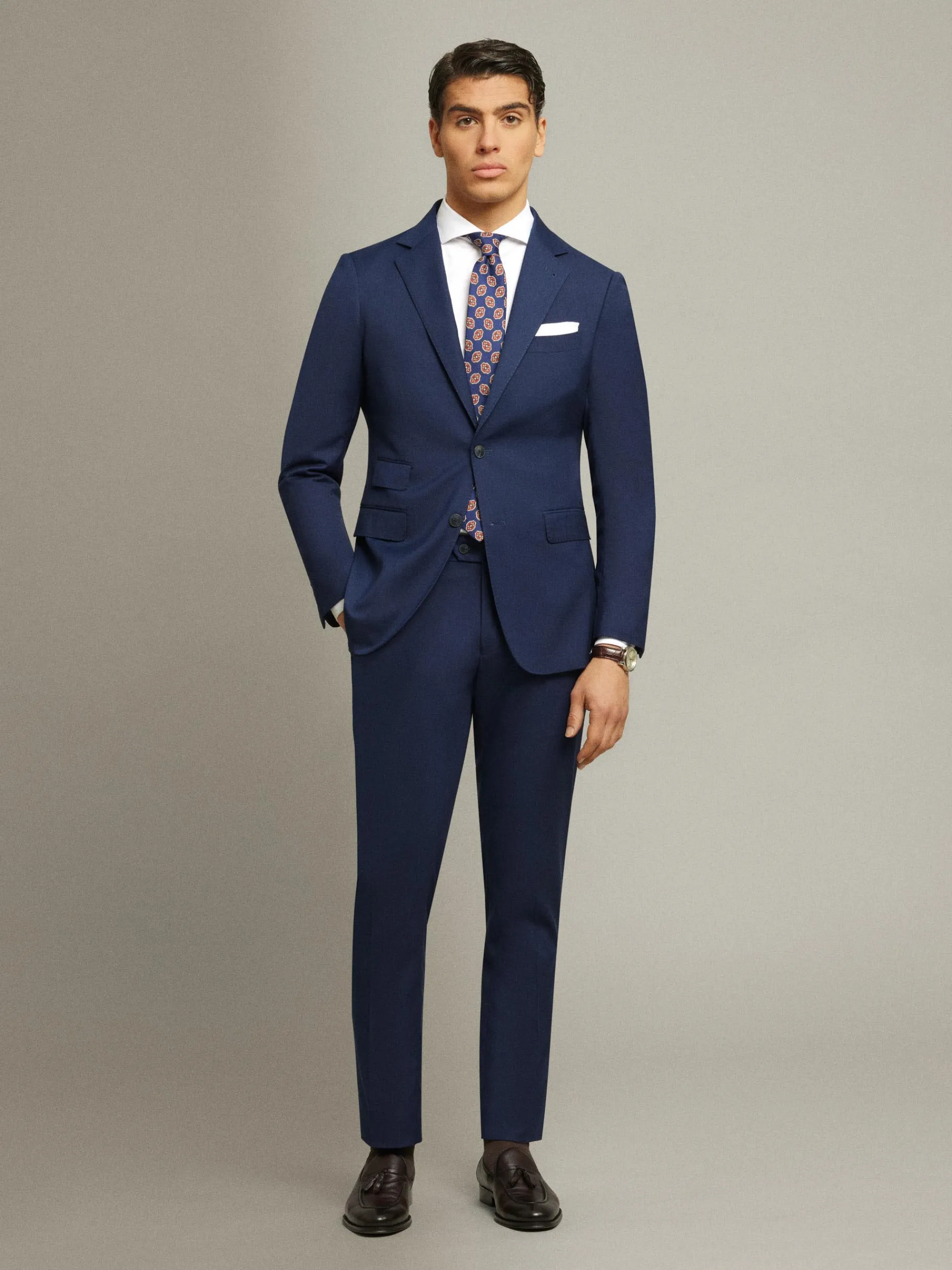 Trajes|Trajes-Alvaro Moreno AMERICANA TWILL Azul