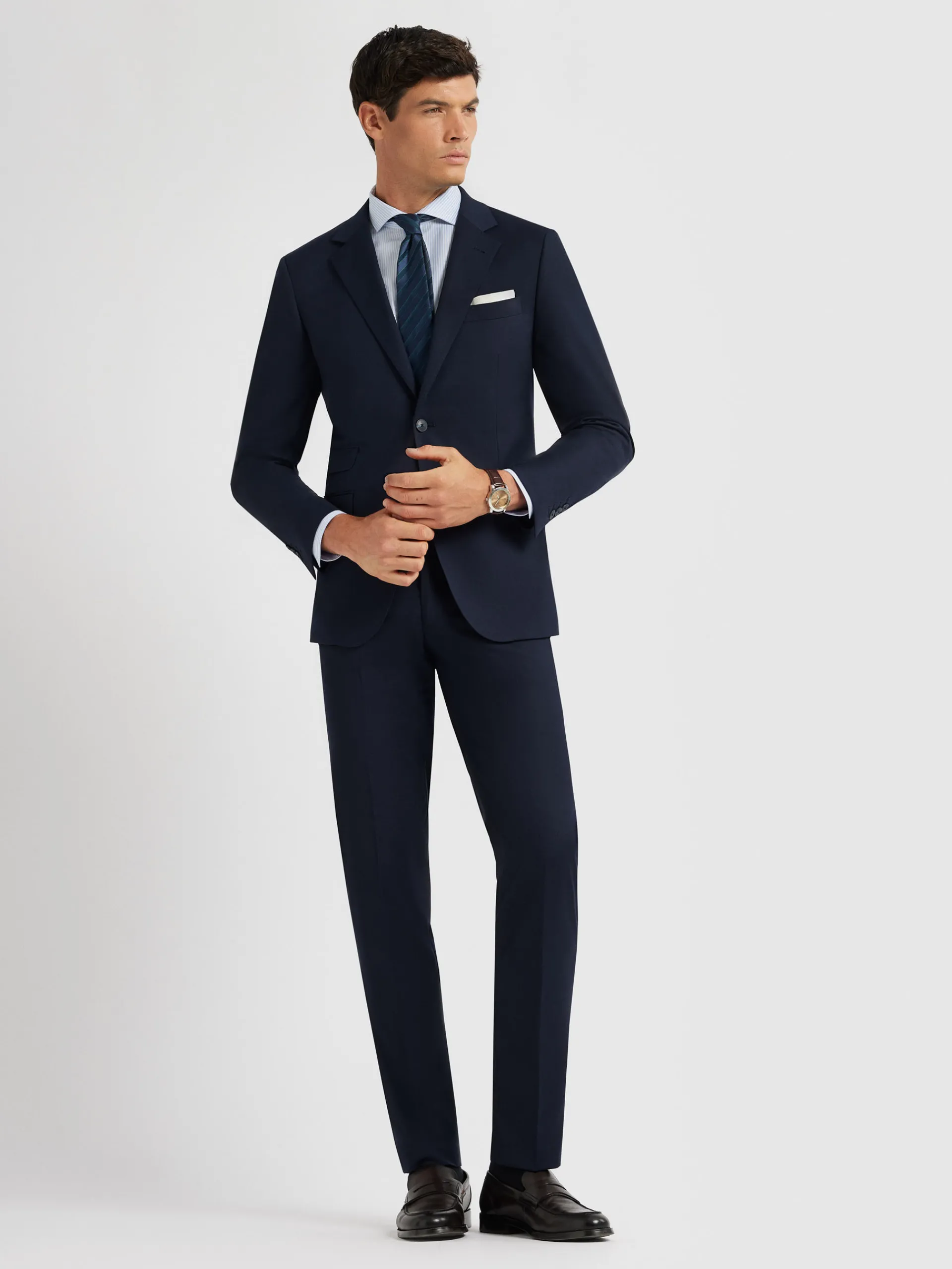 Trajes|Trajes-Alvaro Moreno AMERICANA TWILL Azul Marino