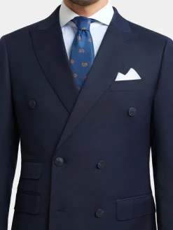 Trajes|Trajes-Alvaro Moreno AMERICANA TWILL CRUZADO Azul Marino