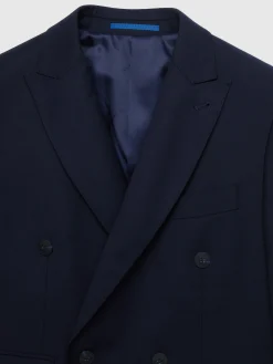 Trajes|Trajes-Alvaro Moreno AMERICANA TWILL CRUZADO Azul Marino