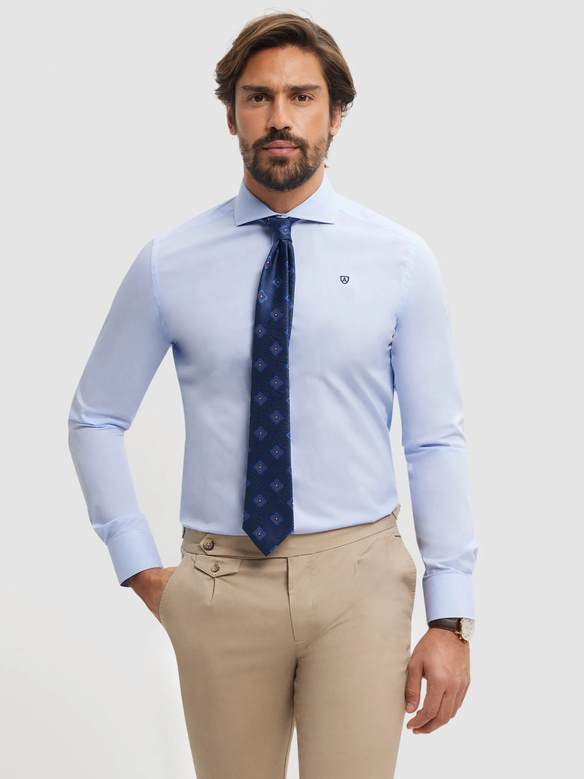 Camisas Vestir|Camisas Vestir-Alvaro Moreno CAMISA COMFORT FIL A FIL Celeste