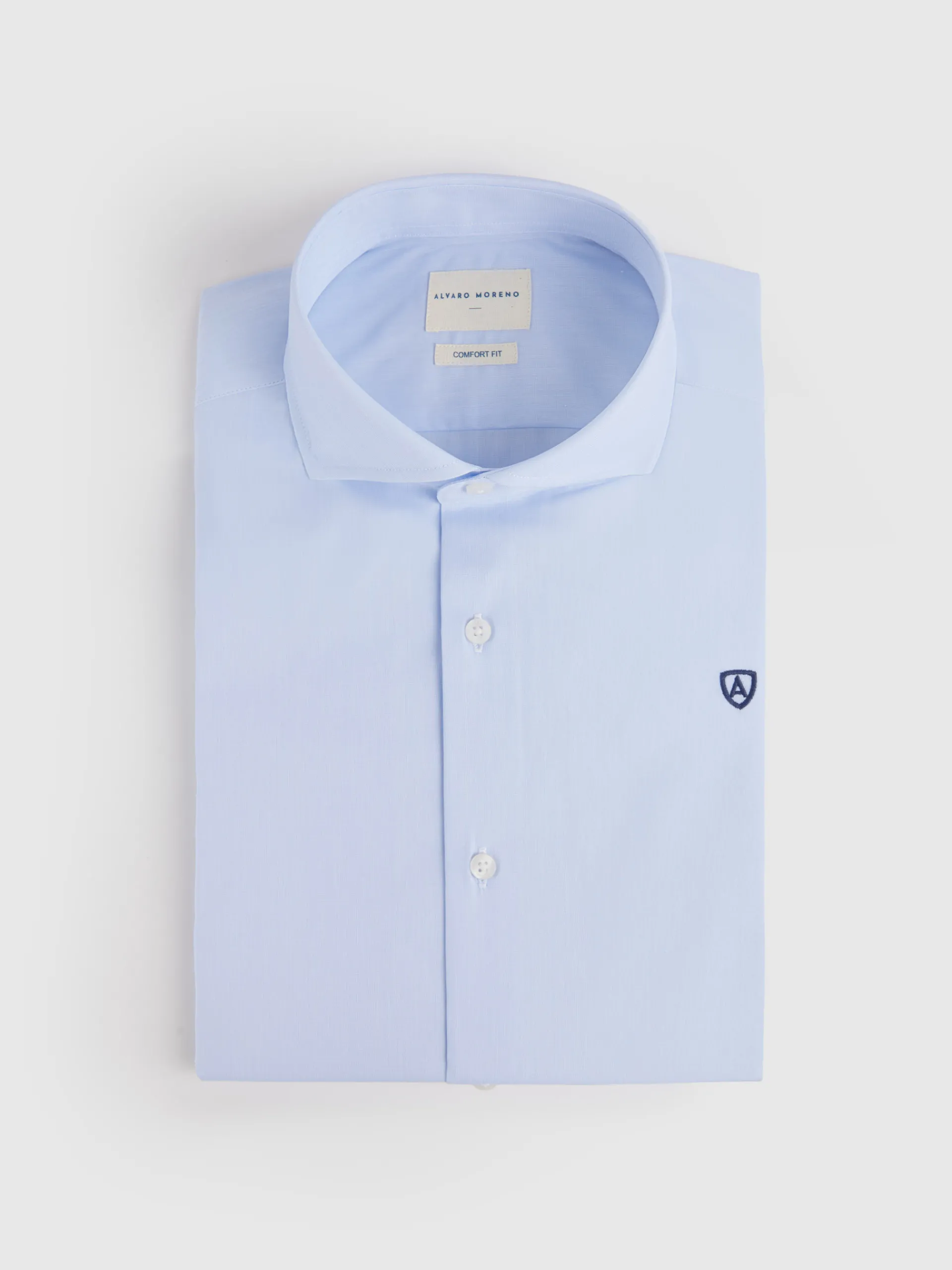 Camisas Vestir|Camisas Vestir-Alvaro Moreno CAMISA COMFORT FIL A FIL Celeste