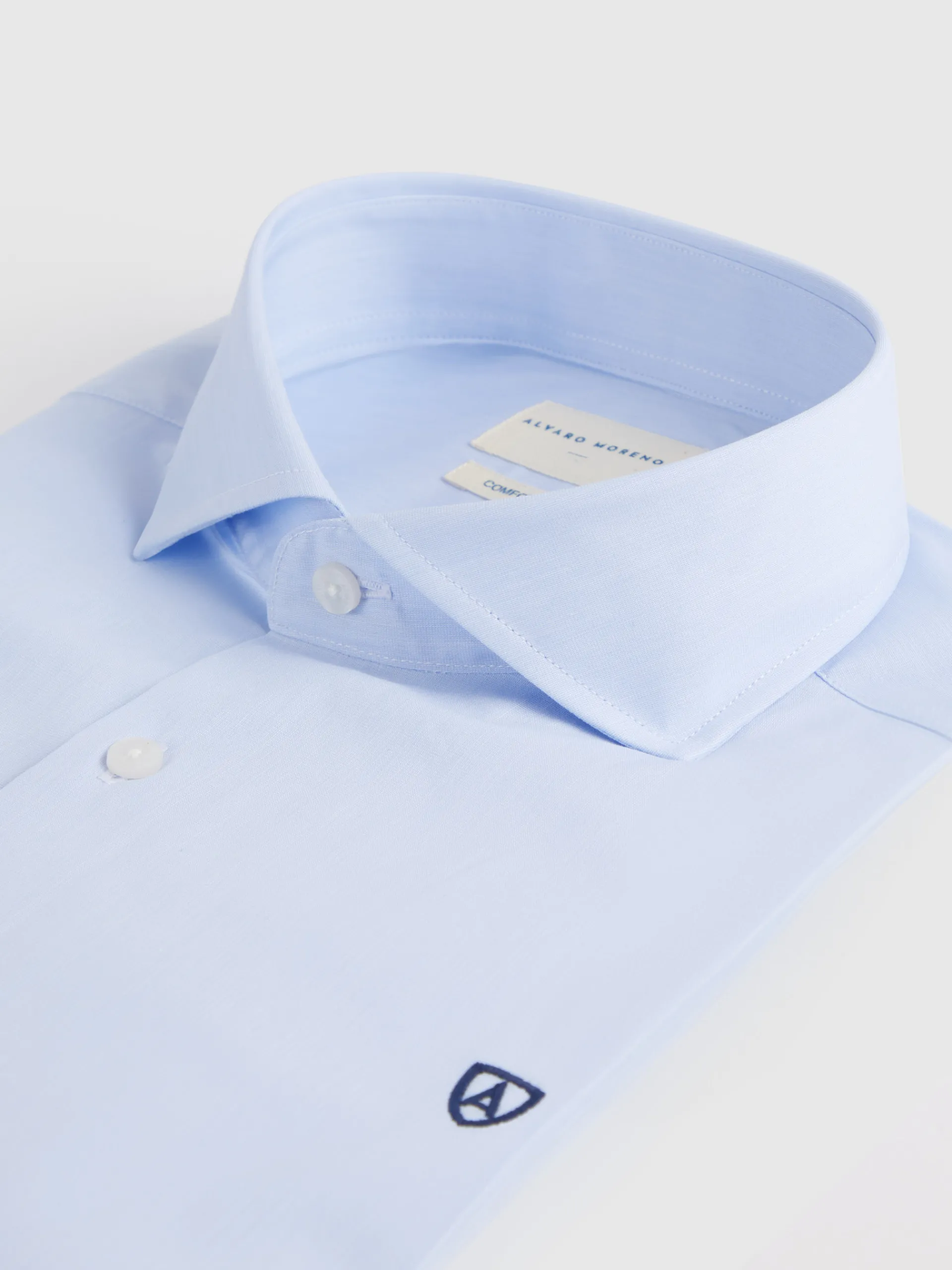 Camisas Vestir|Camisas Vestir-Alvaro Moreno CAMISA COMFORT FIL A FIL Celeste