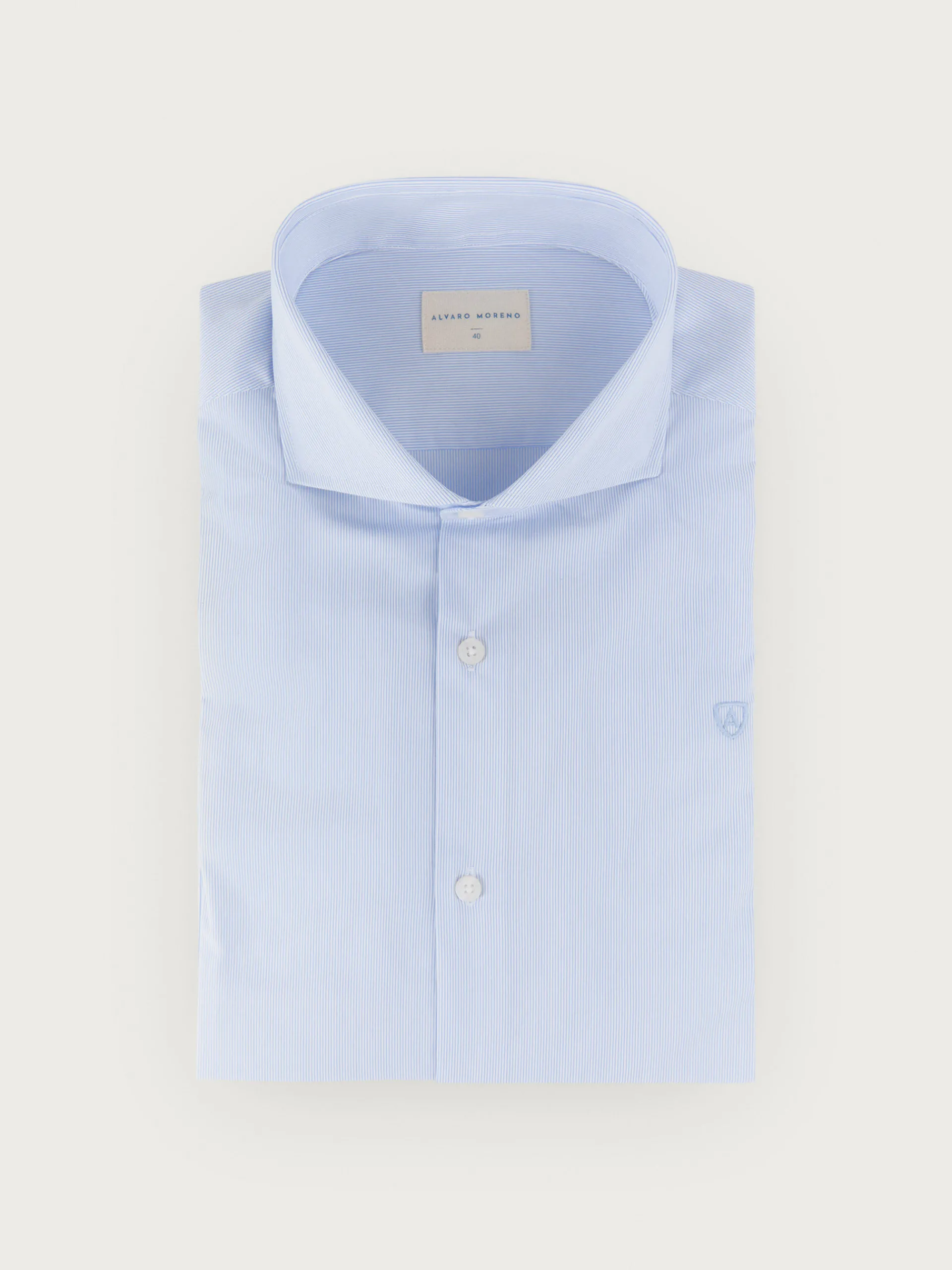 Camisas Vestir|Camisas Vestir-Alvaro Moreno CAMISA COMFORT MICRO RAYAS Celeste