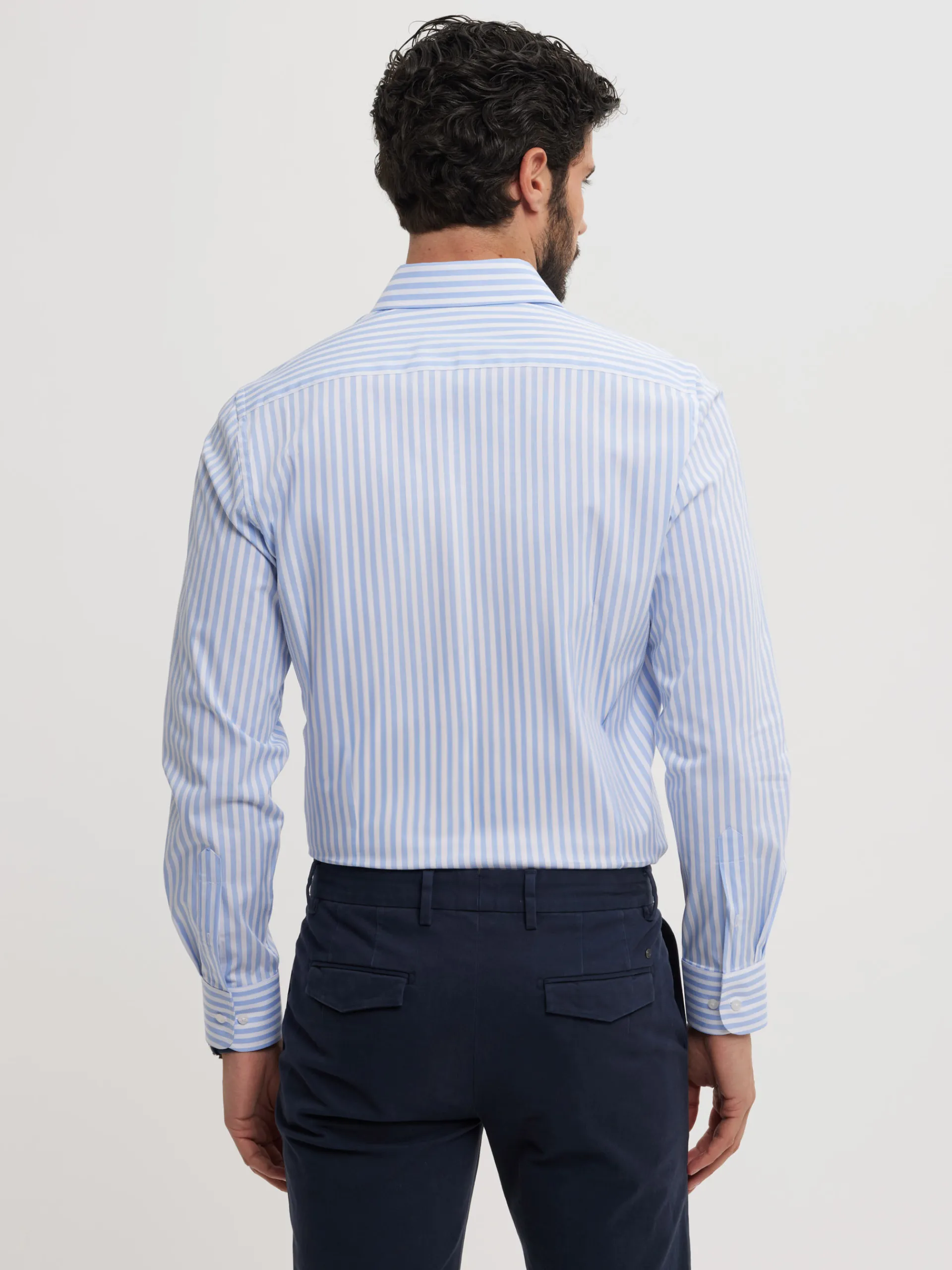Camisas Vestir|Camisas Vestir-Alvaro Moreno CAMISA COMFORT RAYAS Celeste