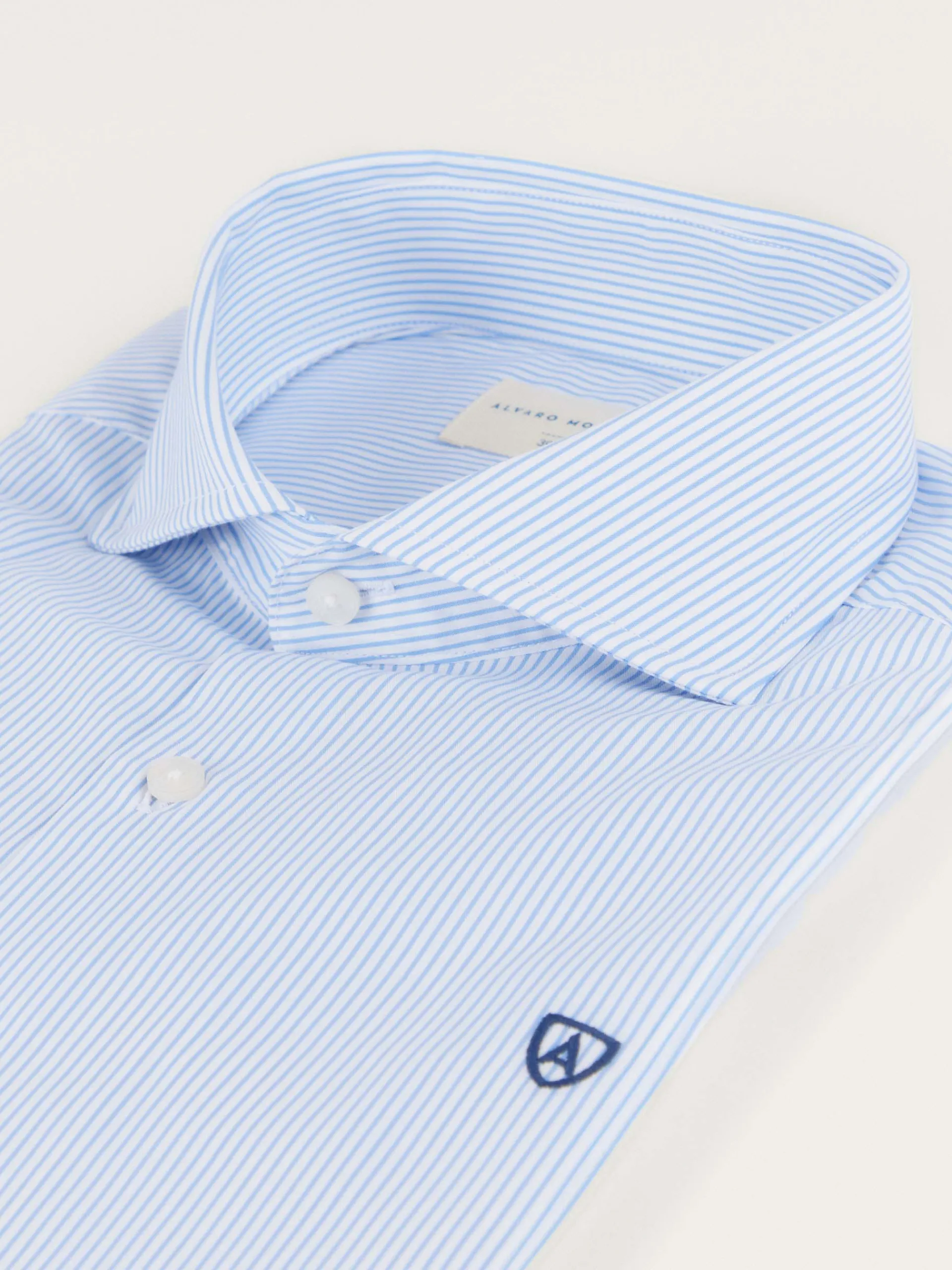 Camisas Vestir|Camisas Vestir-Alvaro Moreno CAMISA COMFORT RAYAS Celeste