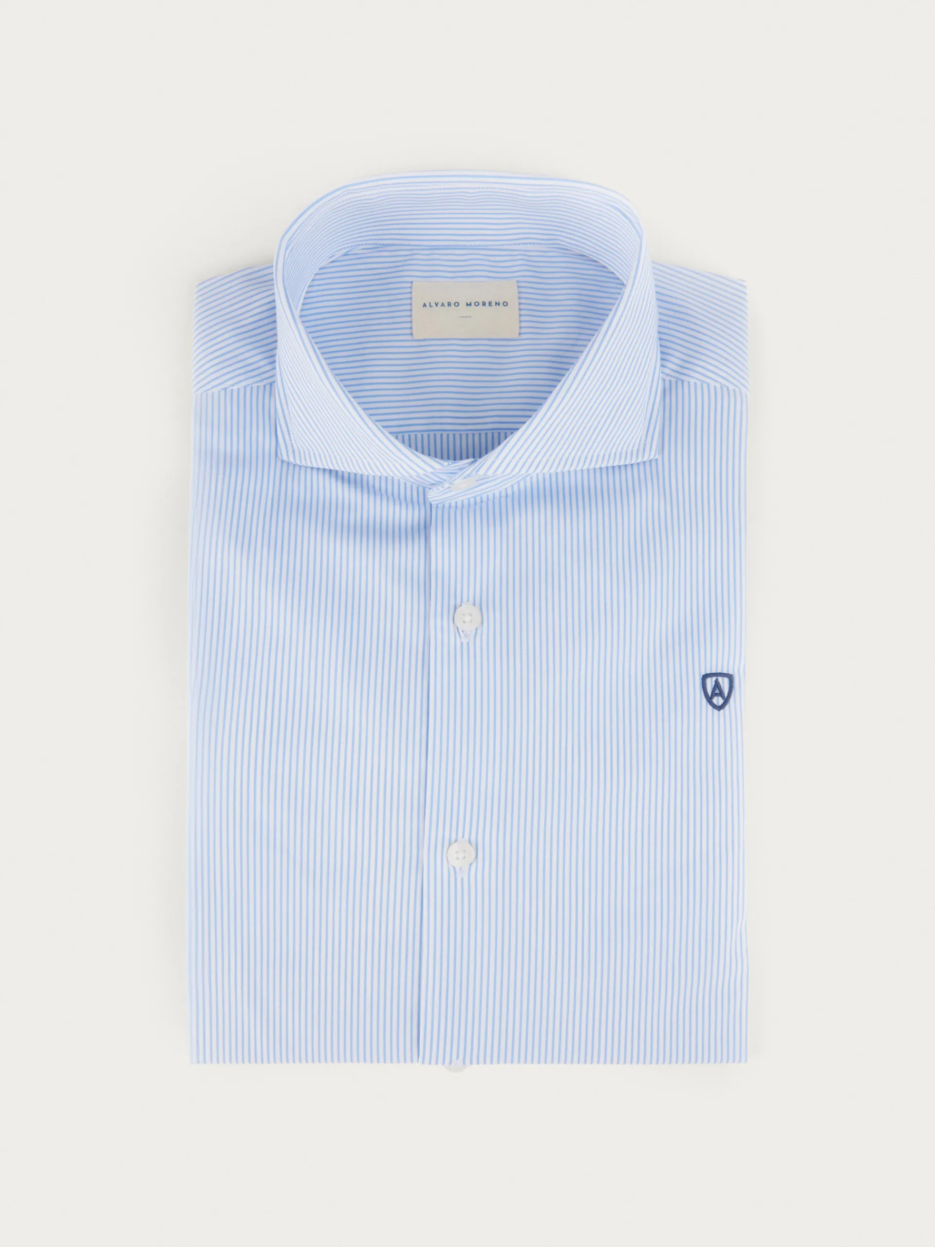 Camisas Vestir|Camisas Vestir-Alvaro Moreno CAMISA COMFORT RAYAS Celeste