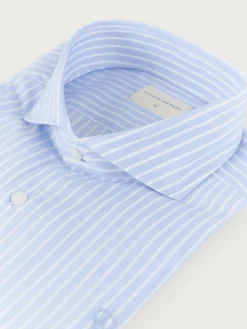 Camisas Vestir|Camisas Vestir-Alvaro Moreno CAMISA COMFORT RAYAS DIPLO Celeste