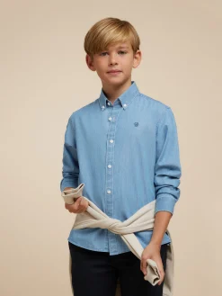 Camisas-Alvaro Moreno CAMISA DENIM KIDS Azul
