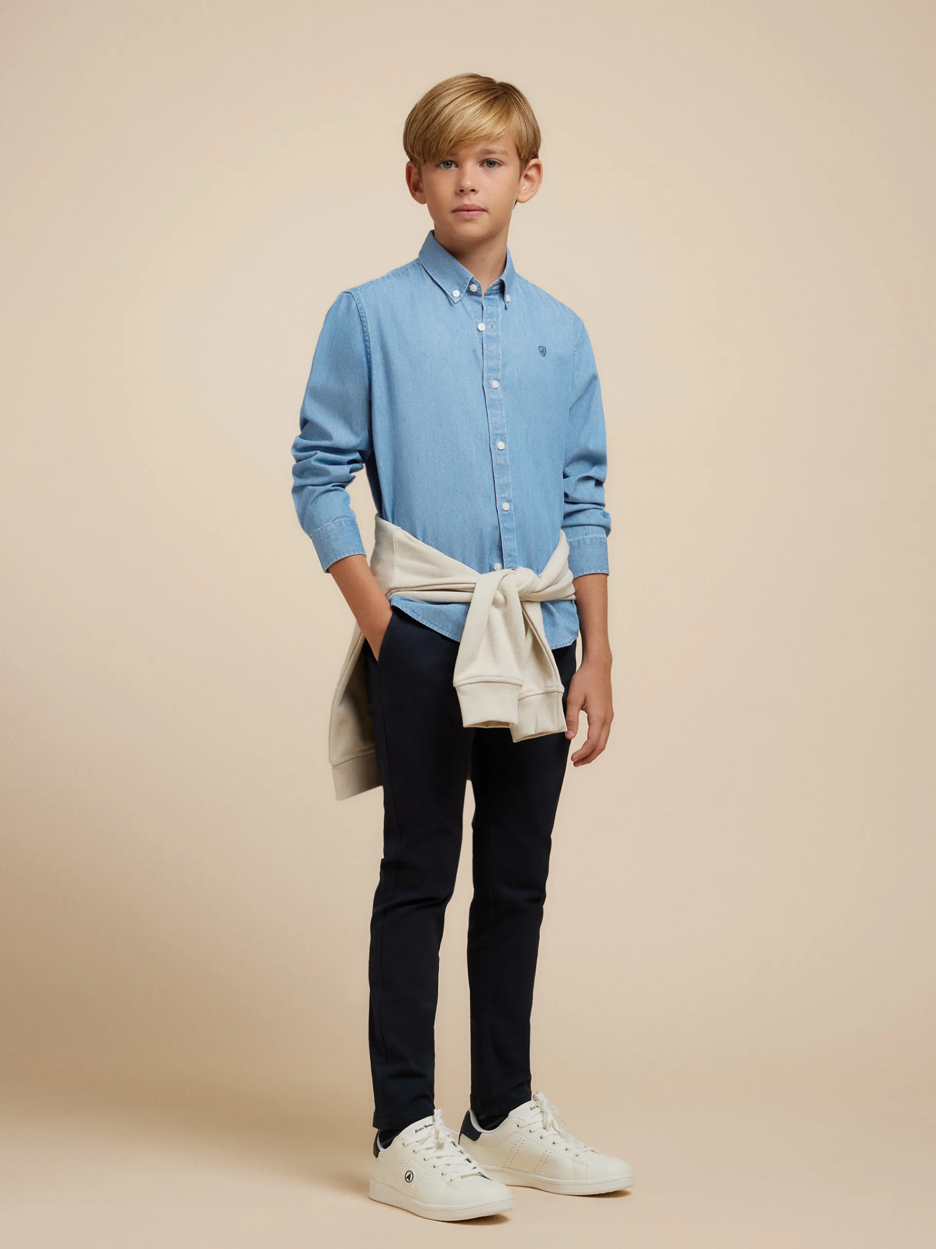 Camisas-Alvaro Moreno CAMISA DENIM KIDS Azul