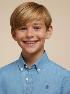 Camisas-Alvaro Moreno CAMISA DENIM KIDS Azul