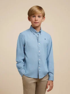 Camisas-Alvaro Moreno CAMISA DENIM KIDS Celeste