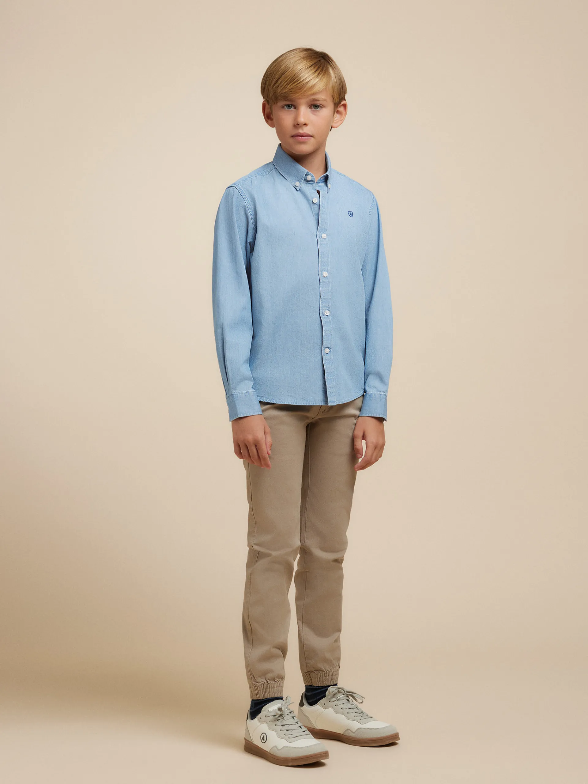 Camisas-Alvaro Moreno CAMISA DENIM KIDS Celeste