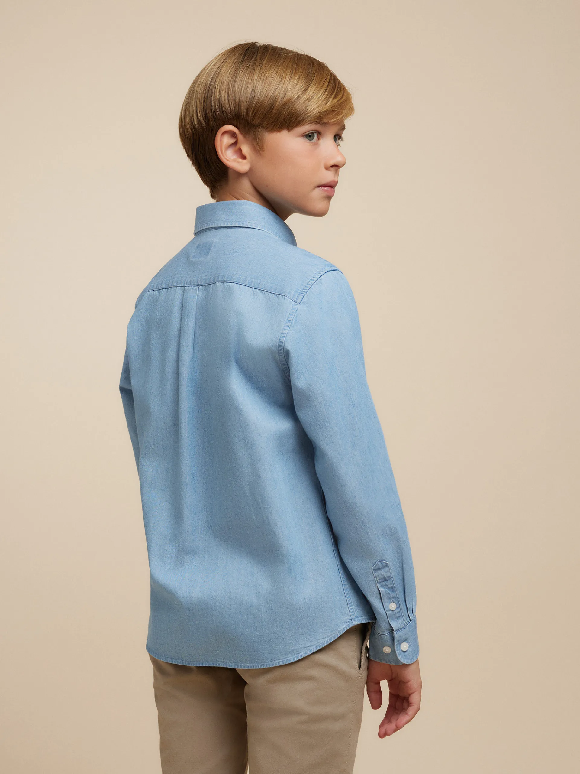 Camisas-Alvaro Moreno CAMISA DENIM KIDS Celeste