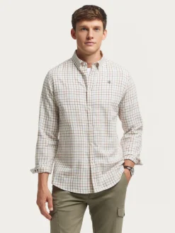 Franela-Alvaro Moreno CAMISA FLANNEL CHECKS Beige