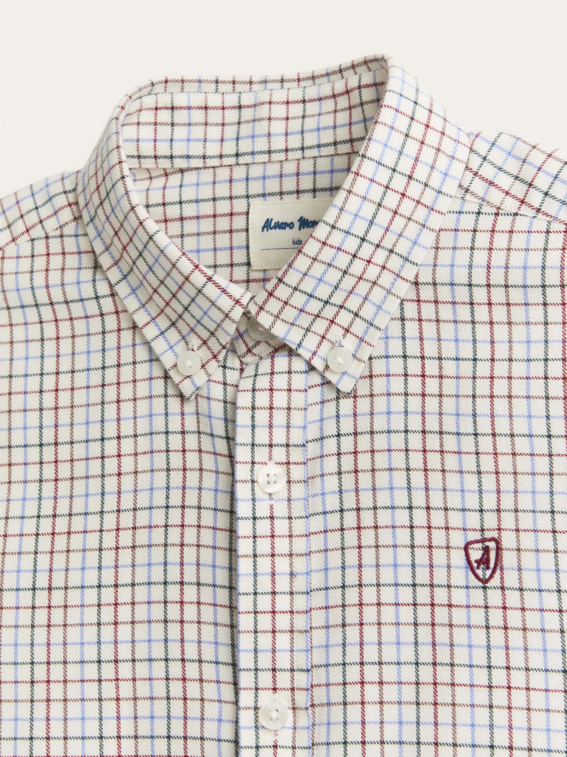 Camisas-Alvaro Moreno CAMISA FLANNEL CHECKS KIDS Burdeos