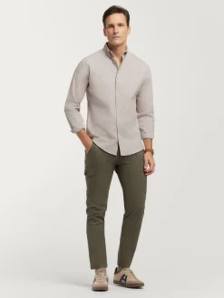 Franela-Alvaro Moreno CAMISA FLANNEL TWILL Beige