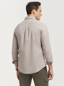 Franela-Alvaro Moreno CAMISA FLANNEL TWILL Beige