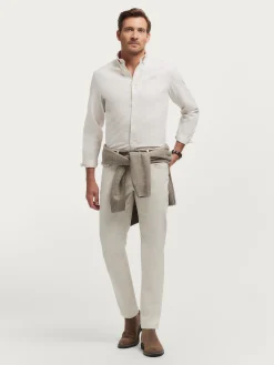 Franela-Alvaro Moreno CAMISA FLANNEL TWILL Crudo