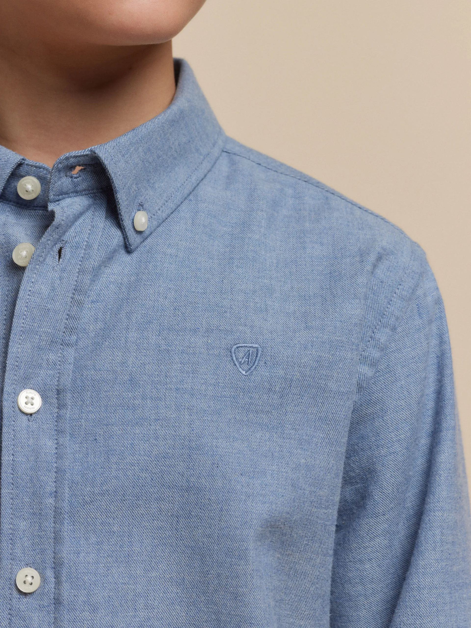 Camisas-Alvaro Moreno CAMISA FLANNEL TWILL KIDS Azul