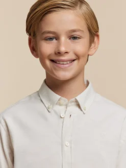 Camisas-Alvaro Moreno CAMISA FLANNEL TWILL KIDS Crudo