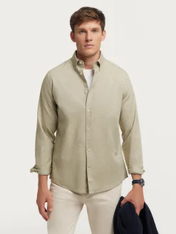 Franela-Alvaro Moreno CAMISA FLANNEL TWILL Verde