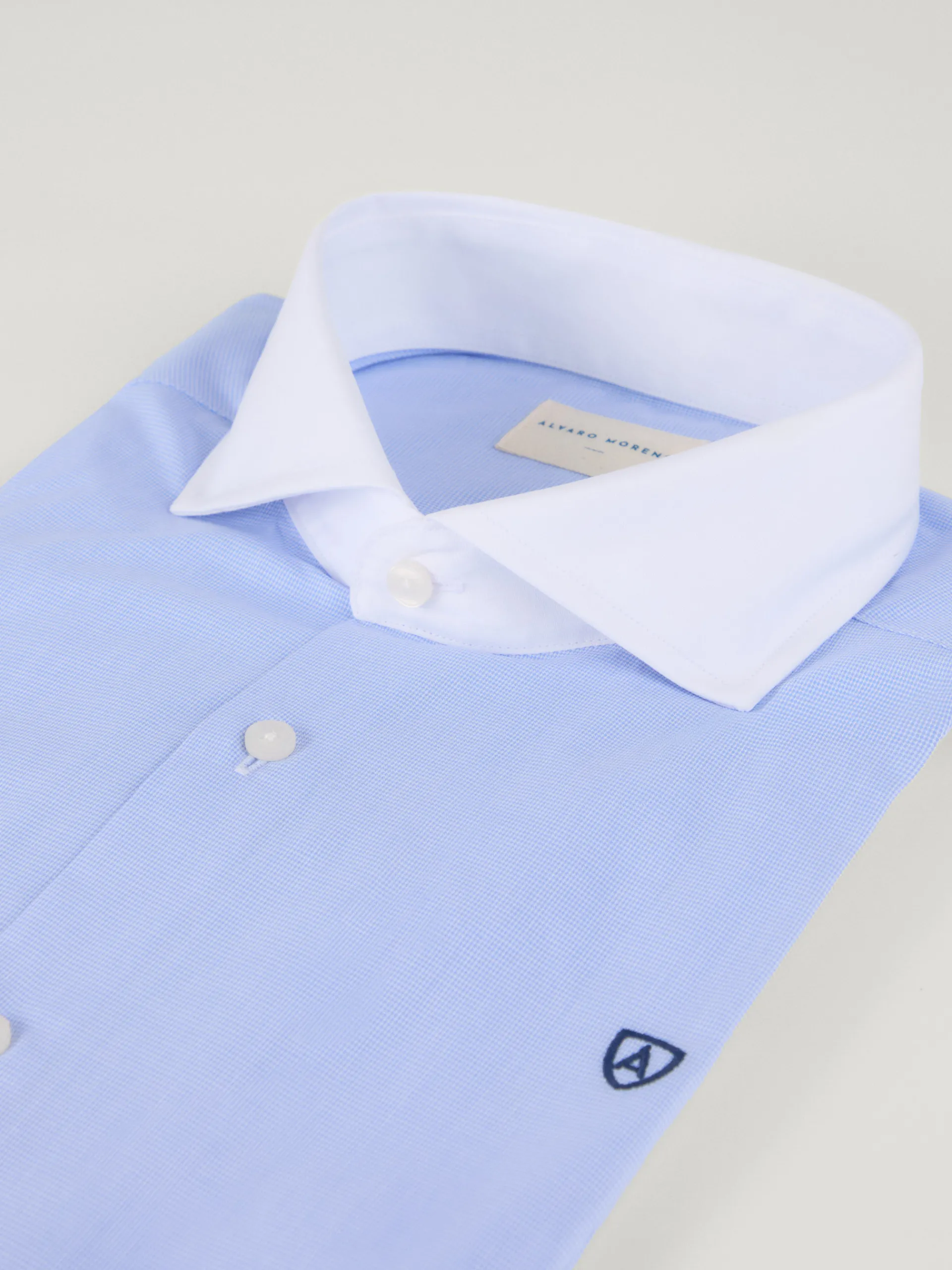 Camisas Vestir|Camisas Vestir-Alvaro Moreno CAMISA MICRO C. BLANCO Celeste