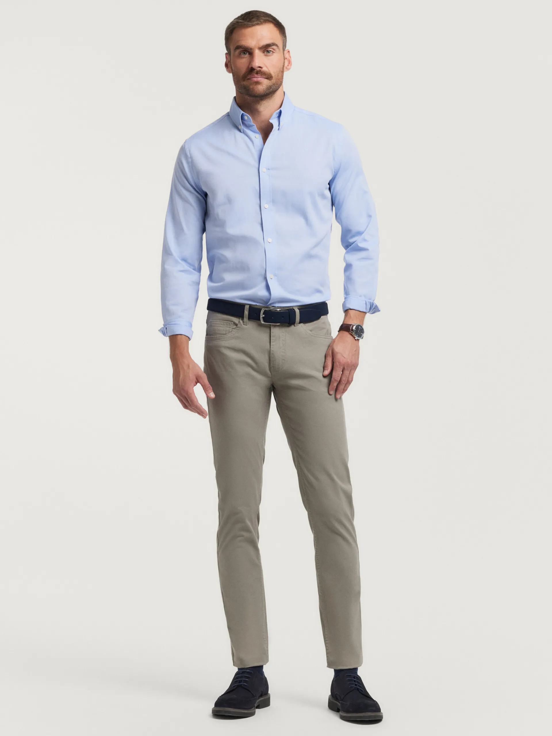 Casual-Alvaro Moreno CAMISA MICROESPIGA Celeste