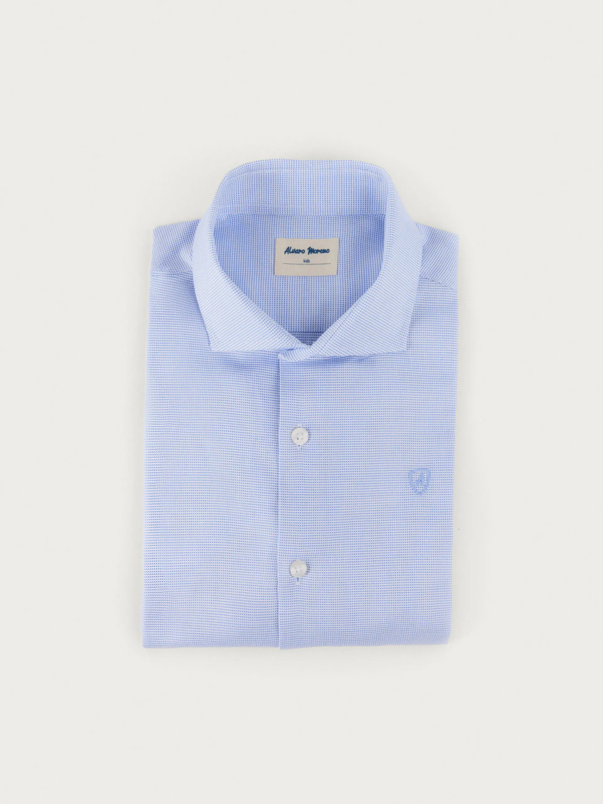 Trajes - Vestir|Camisas-Alvaro Moreno CAMISA MICROESTRUCTURA KIDS Celeste