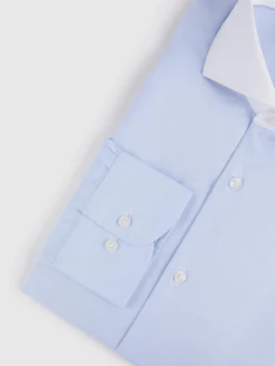 Camisas Vestir|Camisas Vestir-Alvaro Moreno CAMISA MIL RAYAS C. BLANCO Celeste