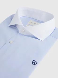 Camisas Vestir|Camisas Vestir-Alvaro Moreno CAMISA MIL RAYAS C. BLANCO Celeste