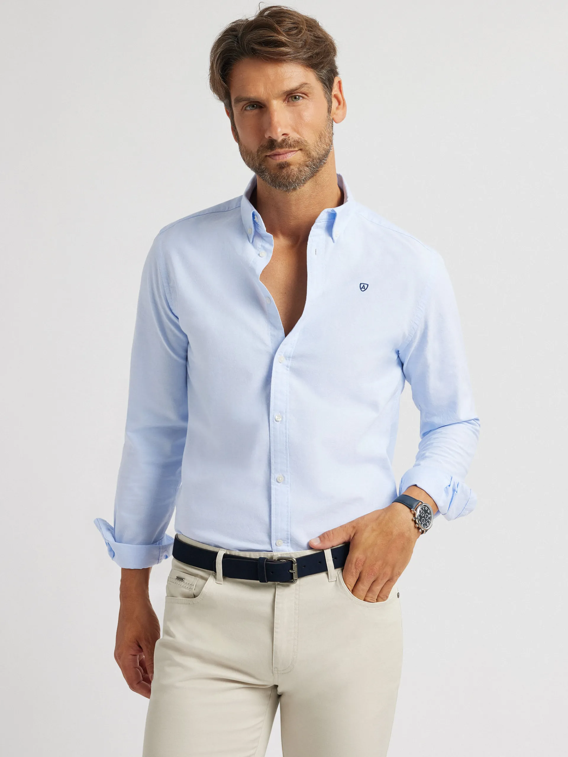 Oxford-Alvaro Moreno CAMISA OXFORD BASIC Celeste
