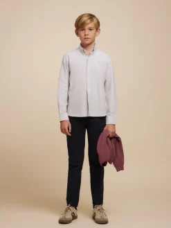 Camisas-Alvaro Moreno CAMISA OXFORD SOLID KIDS Beige