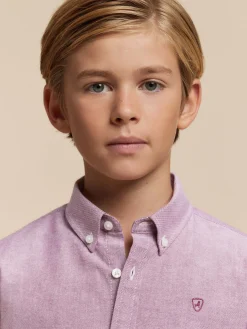 Camisas-Alvaro Moreno CAMISA OXFORD SOLID KIDS Burdeos