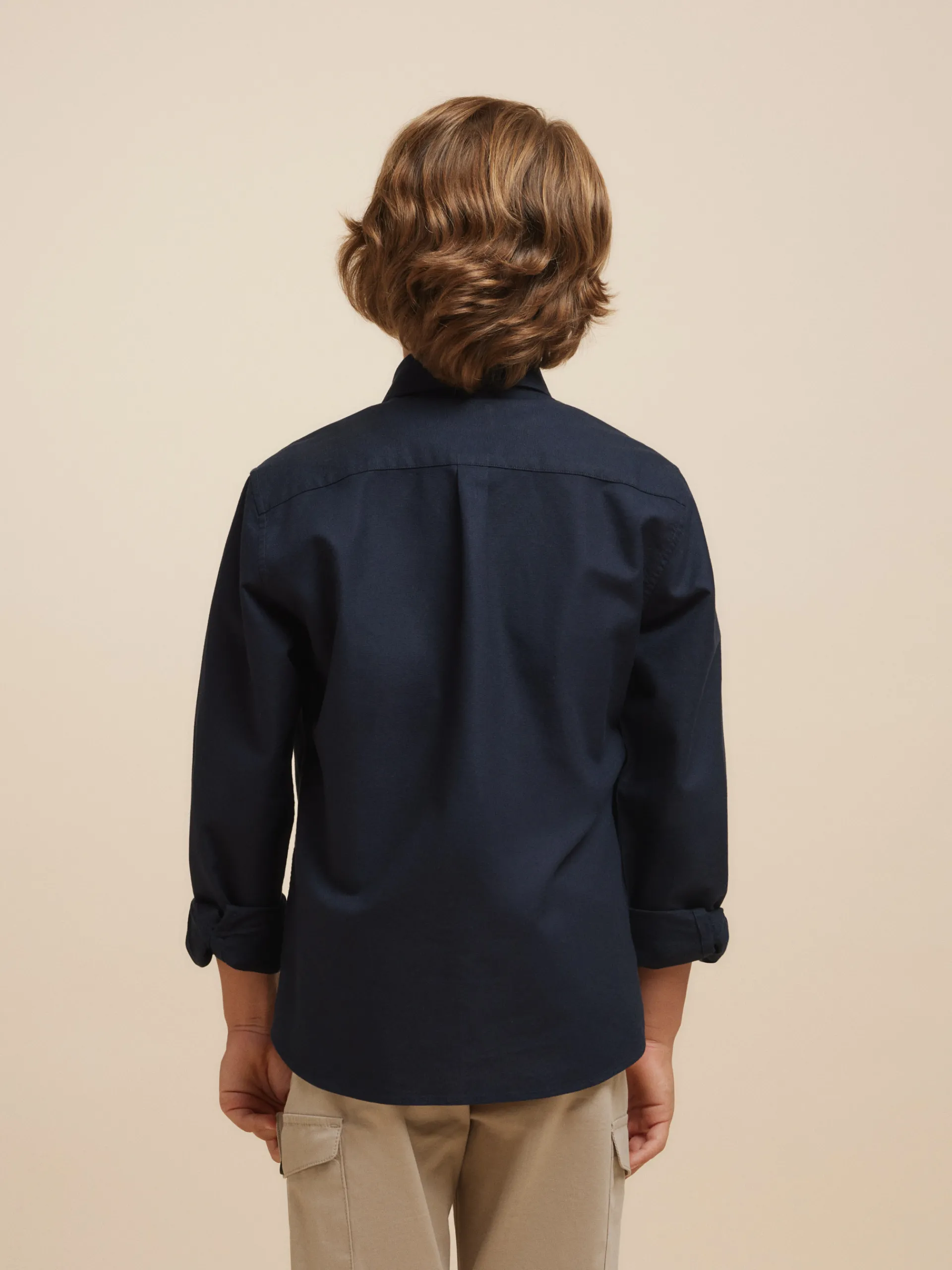 Camisas-Alvaro Moreno CAMISA OXFORD SOLID KIDS Azul Marino