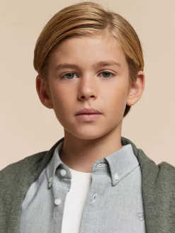 Camisas-Alvaro Moreno CAMISA OXFORD SOLID KIDS Verde