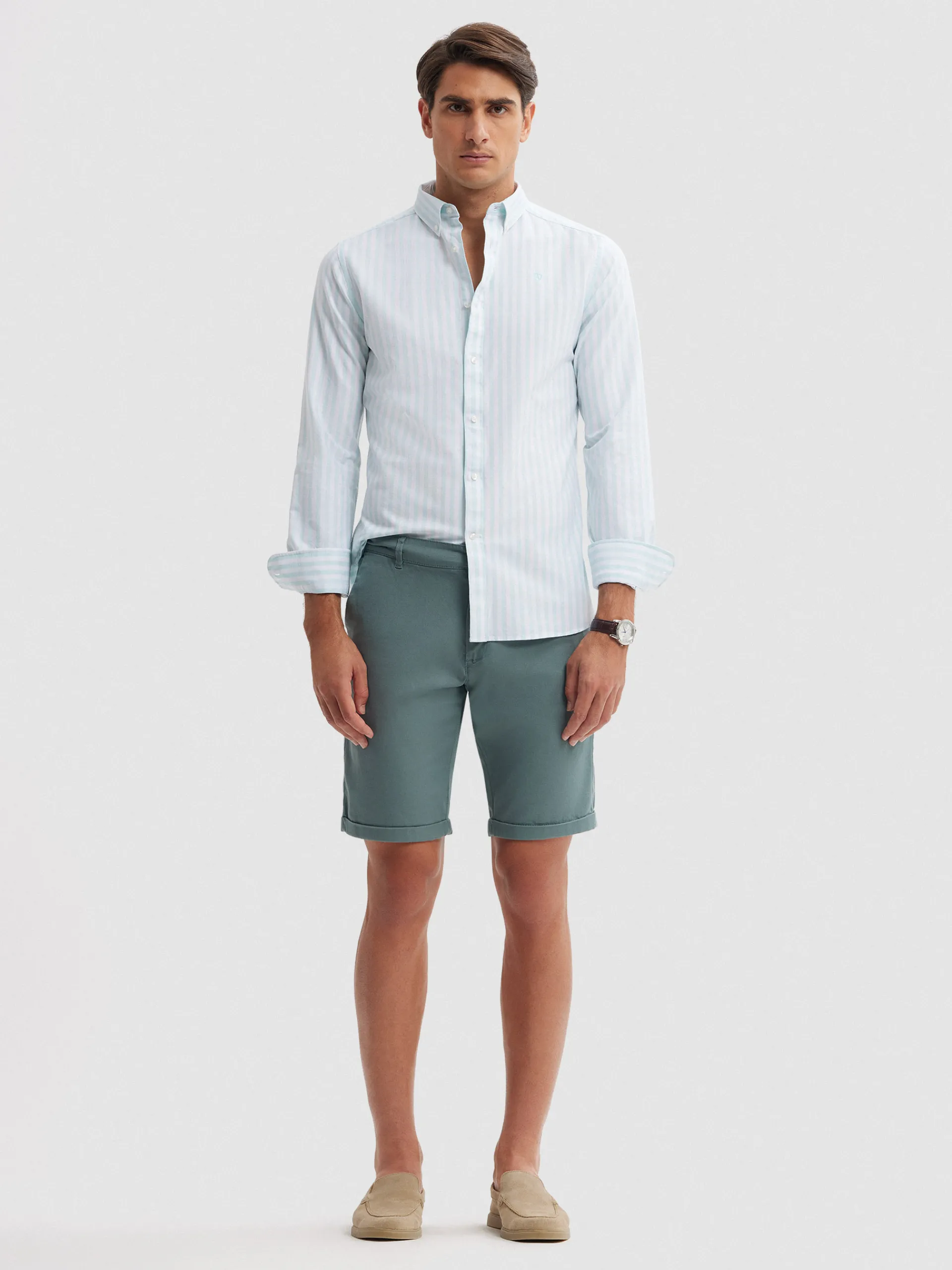 Oxford-Alvaro Moreno CAMISA OXFORD SUNSET Verde Agua