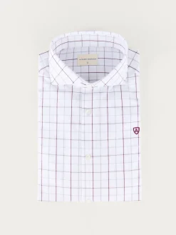 Casual-Alvaro Moreno CAMISA POPELIN CUADROS Burdeos