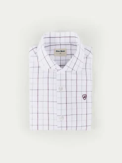 Camisas-Alvaro Moreno CAMISA POPELIN CUADROS KIDS Burdeos