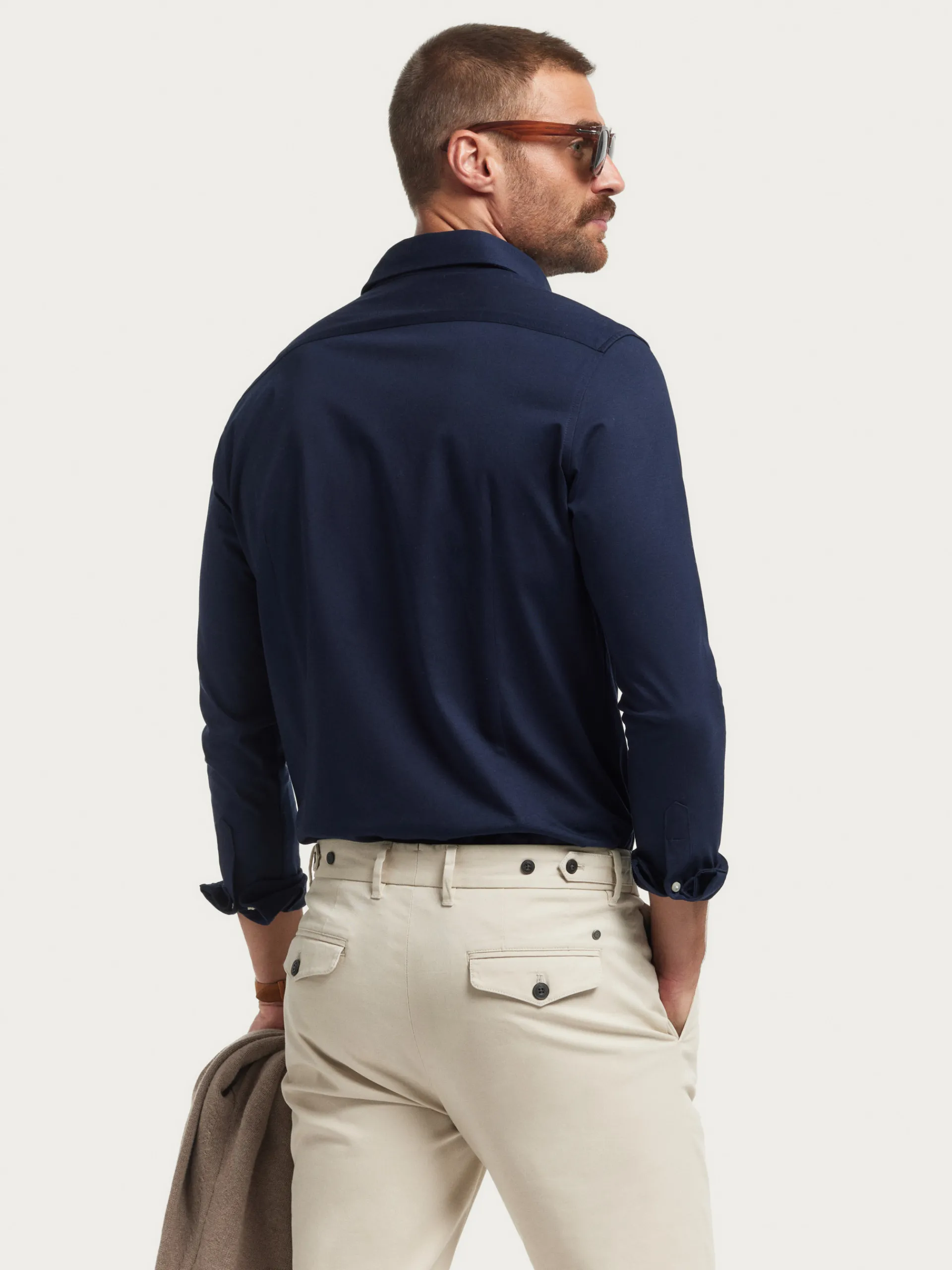 Casual-Alvaro Moreno CAMISA PUNTO ELASTICO Azul Marino