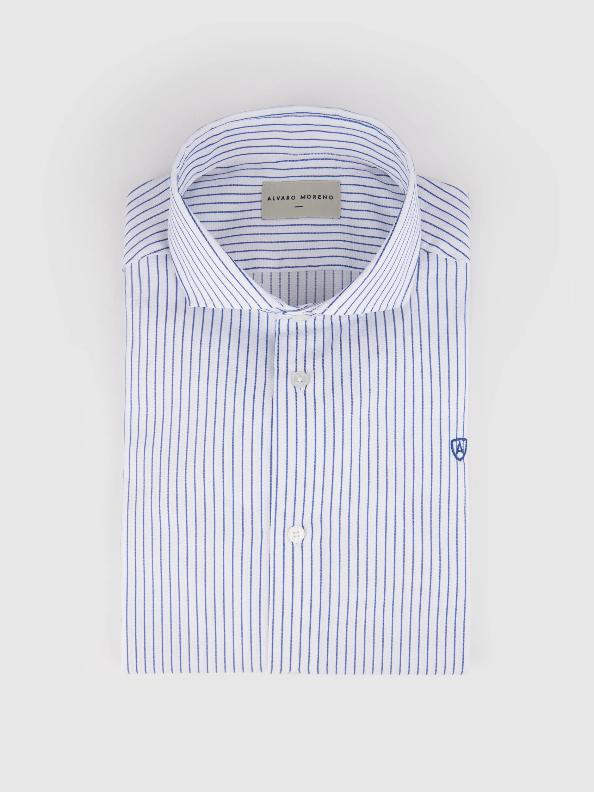 Camisas Vestir|Camisas Vestir-Alvaro Moreno CAMISA RAYAS DOBBY Azul