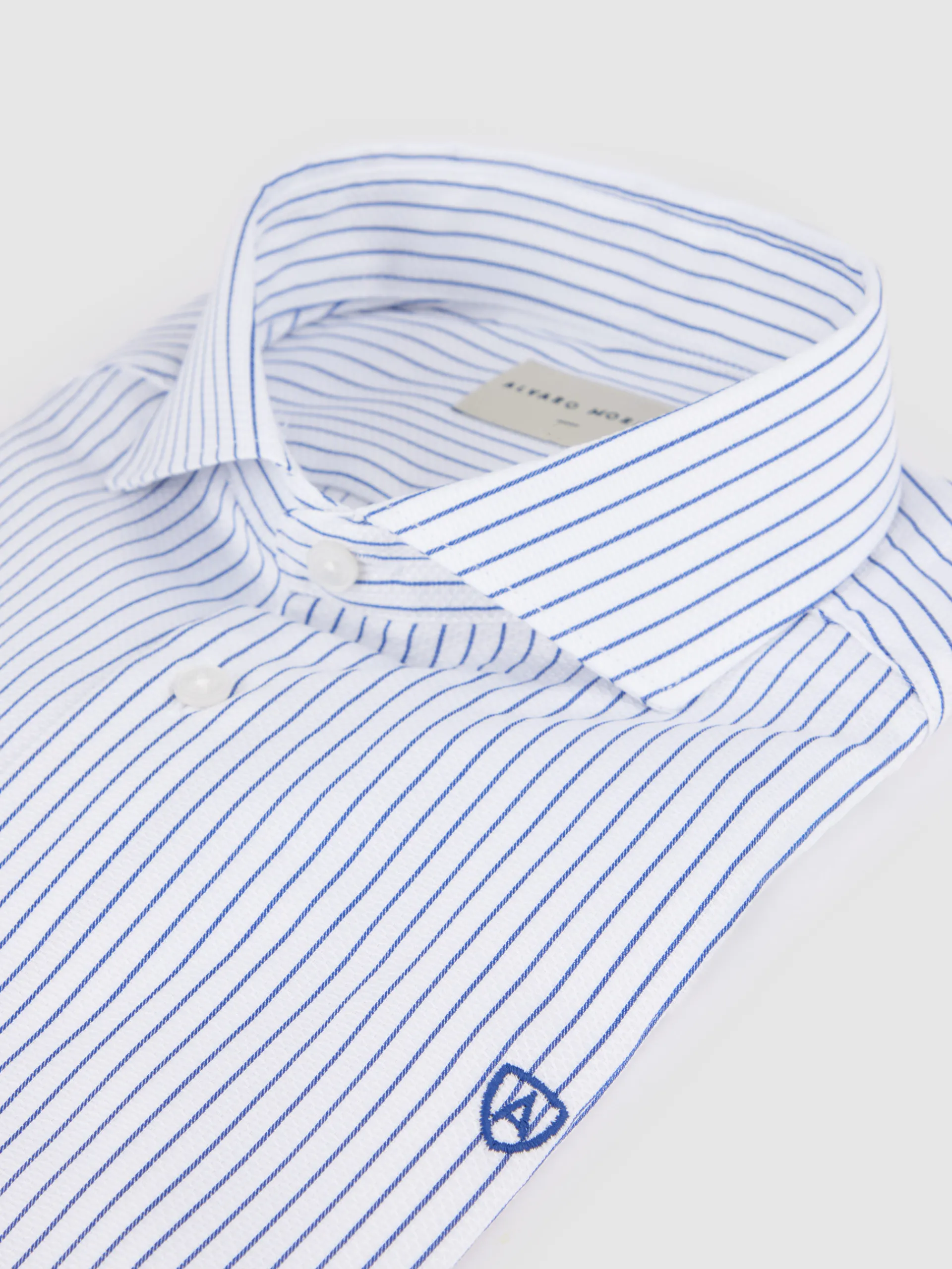 Camisas Vestir|Camisas Vestir-Alvaro Moreno CAMISA RAYAS DOBBY Azul