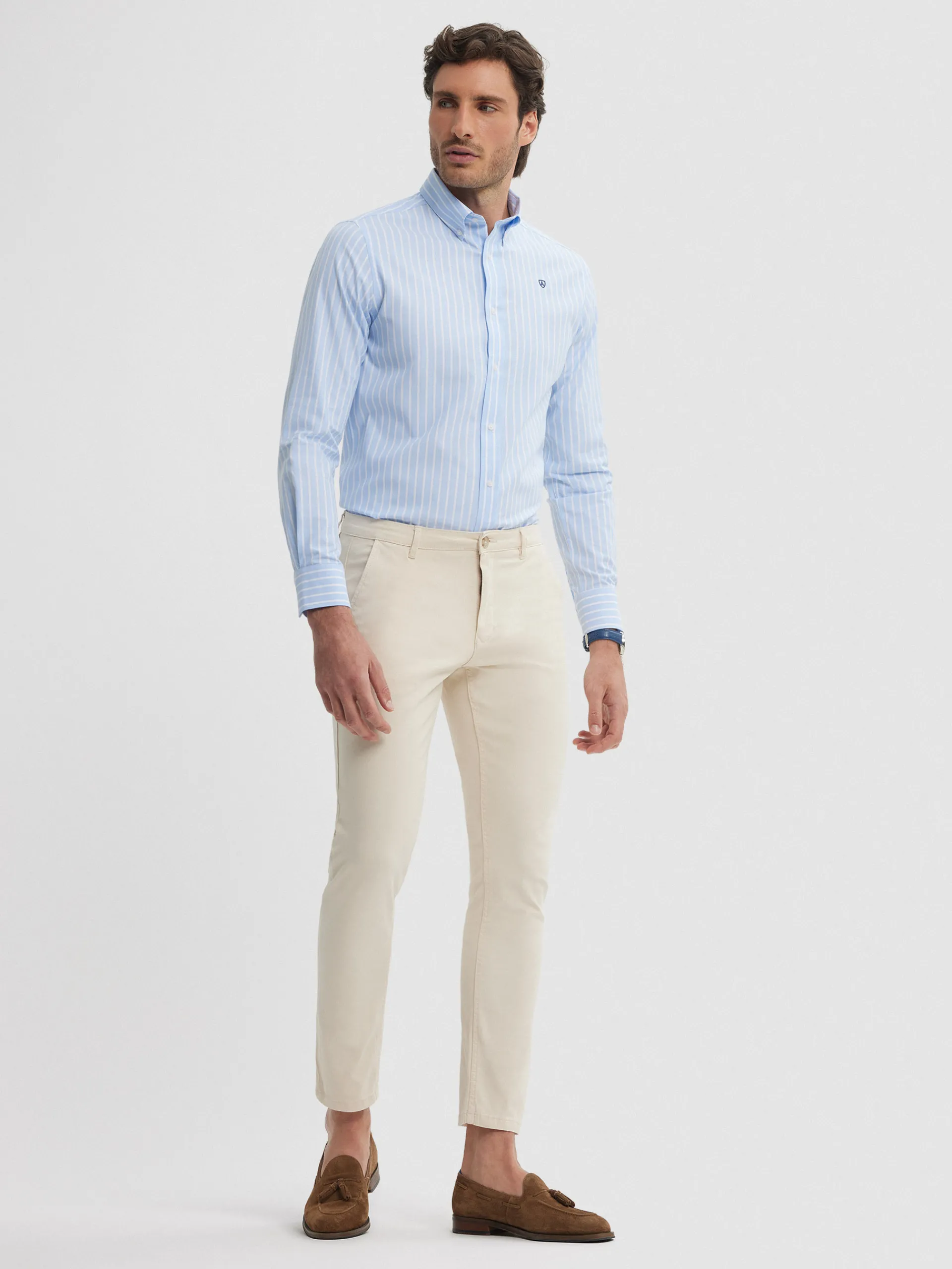 Casual-Alvaro Moreno CAMISA RAYAS DUTTON Celeste