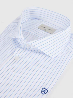 Camisas Vestir|Camisas Vestir-Alvaro Moreno CAMISA RAYAS ESTRUCTURA Celeste