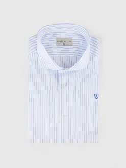 Camisas Vestir|Camisas Vestir-Alvaro Moreno CAMISA RAYAS ESTRUCTURA Celeste