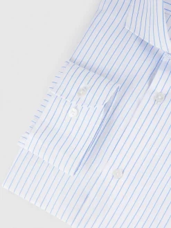 Camisas Vestir|Camisas Vestir-Alvaro Moreno CAMISA RAYAS ESTRUCTURA Celeste